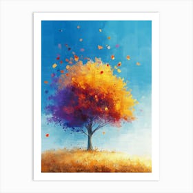 Colorful Autumn Forest Art Print