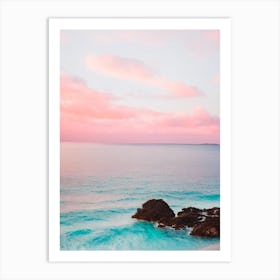 Magens Bay Beach, Us Virgin Islands Pink Photography 1 Art Print