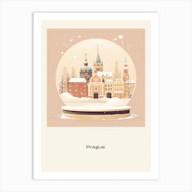 Prague Czech Republic 3 Snowglobe Poster Art Print