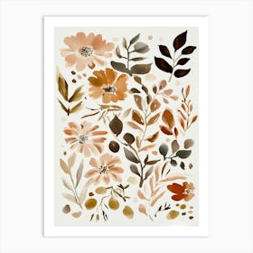 Pastel Flower Collection Art Print