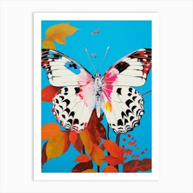 Pop Art White Admiral Butterfly 3 Art Print