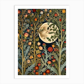 William Morris Moonlight In The Forest 5 Art Print