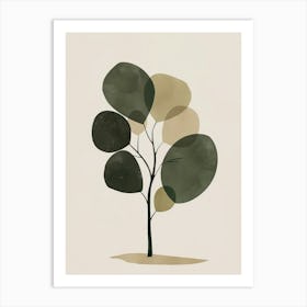 Lime Tree Minimal Japandi Illustration 2 Art Print