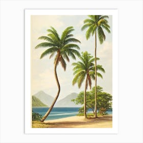 Anse Chastanet Beach 2 St Lucia Vintage Art Print