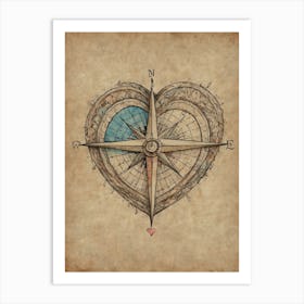 Heart Compass 5 Art Print