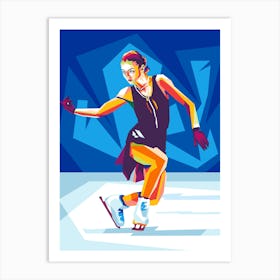 ice skating Art Print