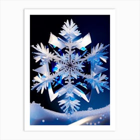 Crystal, Snowflakes, Pop Art Photography 1 Art Print