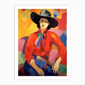 Matisse Inspired Fashion Cowgirl 3 Art Print