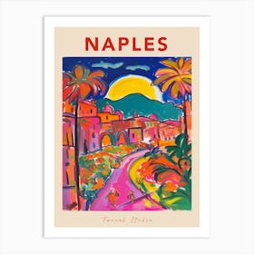 Naples Italia Travel Poster Art Print