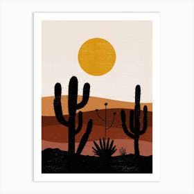 Cactus In The Desert 48 Art Print