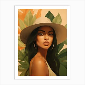 Portrait Of A Woman In A Hat 5 Art Print