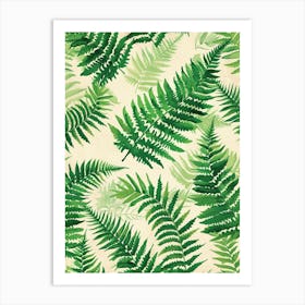 Pattern Poster Staghorn Fern 1 Art Print