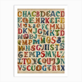 Alphabets Art Print