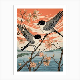 Art Nouveau Birds Poster Common Tern 2 Art Print