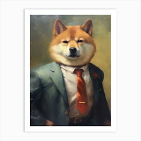Gangster Dog Shiba Inu Art Print