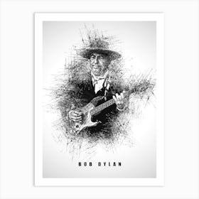 Bob Dylan Rapper Sketch Art Print