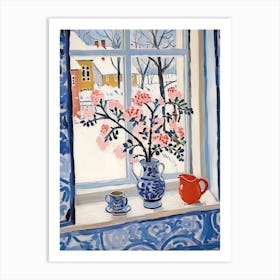 The Windowsill Of Helsinki   Finland Snow Inspired By Matisse 3 Art Print