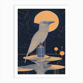 Bird On A Table Art Print