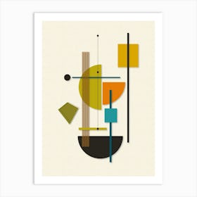 Mid Century Modern Shapes Print 2 Art Print