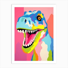 Colourful Dinosaur Torvosaurus 1 Art Print