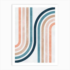 Boho lines and circles 4 Art Print