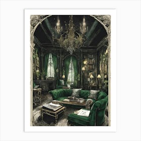 Gothic Living Room 2 Art Print