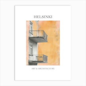 Helsinki Travel And Architecture Poster 1 Art Print