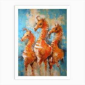 Seahorse Abstract Expressionism 3 Art Print