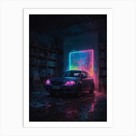 Neon Car 1 Art Print