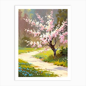 Cherry Blossom Painting Art Print