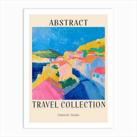 Abstract Travel Collection Poster Dubrovnik Croatia 4 Art Print