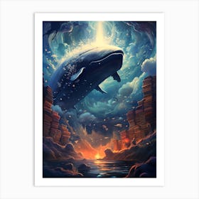 Whale In The Sky 2 Art Print