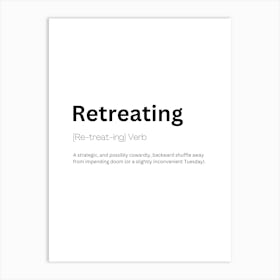 Retreating Definition Meaning 1 Póster