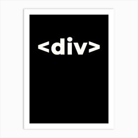 Div Logo Art Print