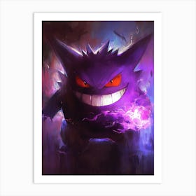 Gengar Pokemon Anime Manga Japan Poster Art Print