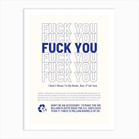 Fuck You Art Print