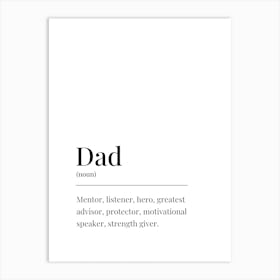 Dad Definition Art Print