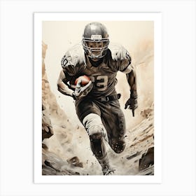 Football Player Running 1 Art Print