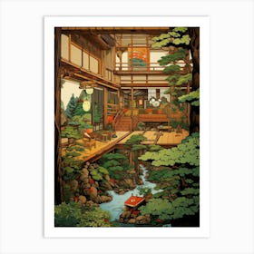 Traditional Japanese Tea Garden 2 Art Print