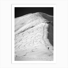 Ski Tracks In The Snow Art Print