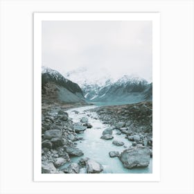 Blue Winter Creek Art Print