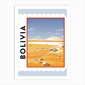 Bolivia 3 Travel Stamp Poster Art Print