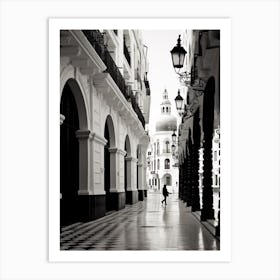 Cadiz, Spain, Black And White Analogue Photography 3 Art Print