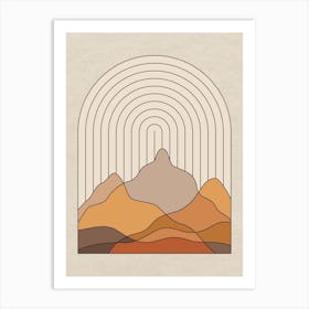 Arches Over Mountains Art Print