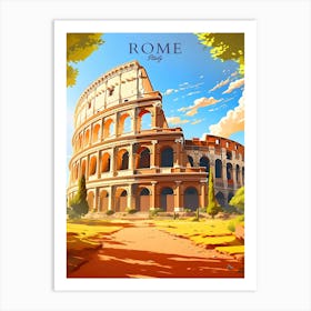 Colosseum Rome Italy Travel Art Print