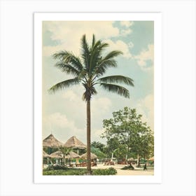 Negril Beach Jamaica Vintage Art Print