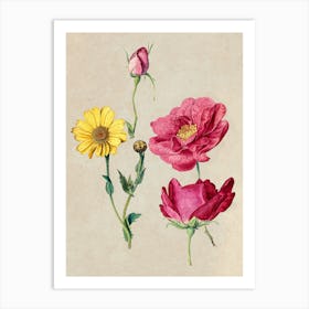 Vintage Floral Print Art Print