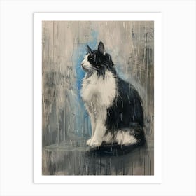 Cat In The Rain 1 Art Print