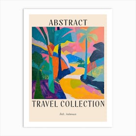 Abstract Travel Collection Poster Bali Indonesia 5 Art Print