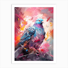 Impressionism Style Pidgeon 2 Art Print